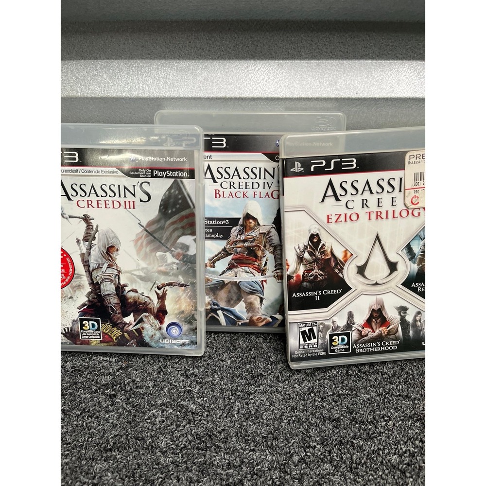 Assassin's Creed III, BlAssassin's Creed III, Black Flag, Ezio Trilogy PS3 Games